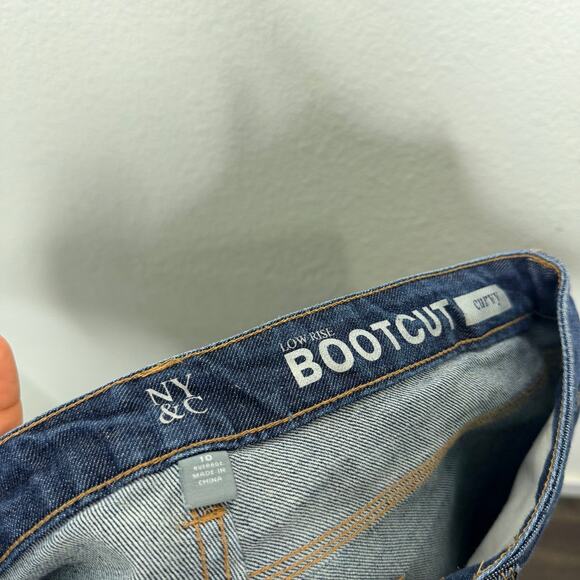 New York & Company Womens Jeans Size 10 Low Rise Bootcut Curvy Dark Wash Denim - Picture 3 of 13